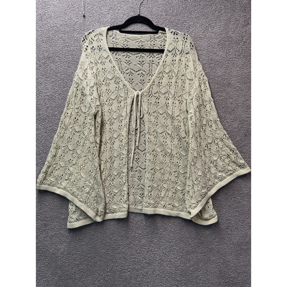 Boho Festival Lace Cardigan Fairy Cottagecore‎ Sheer Beach Layer S